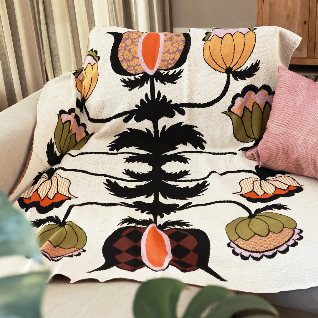 Throw Floral Magic 100% Cotton