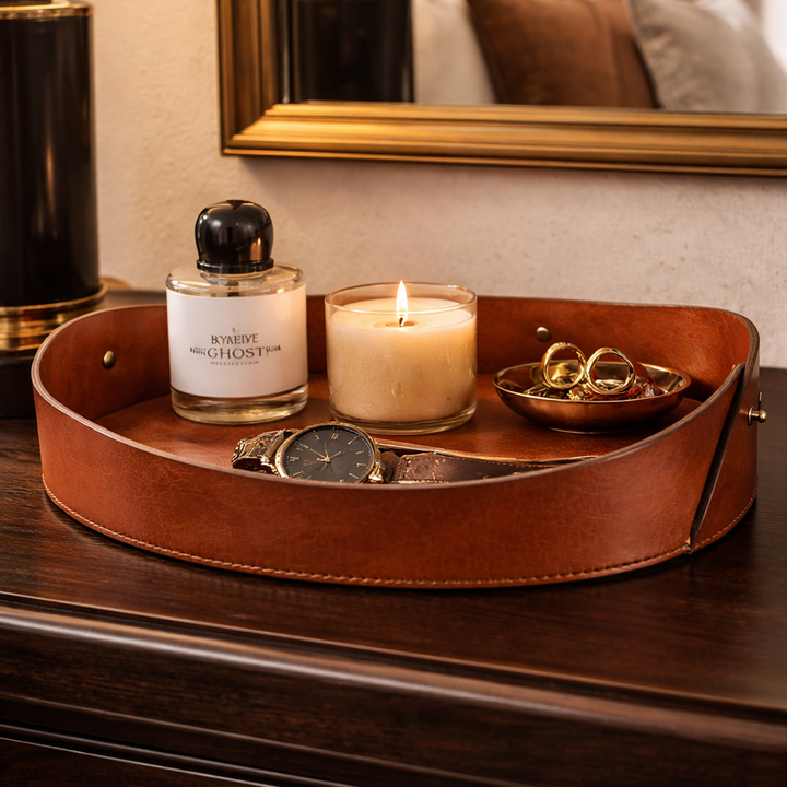 Tray - 100% Buffalo Leather Tan (MED)