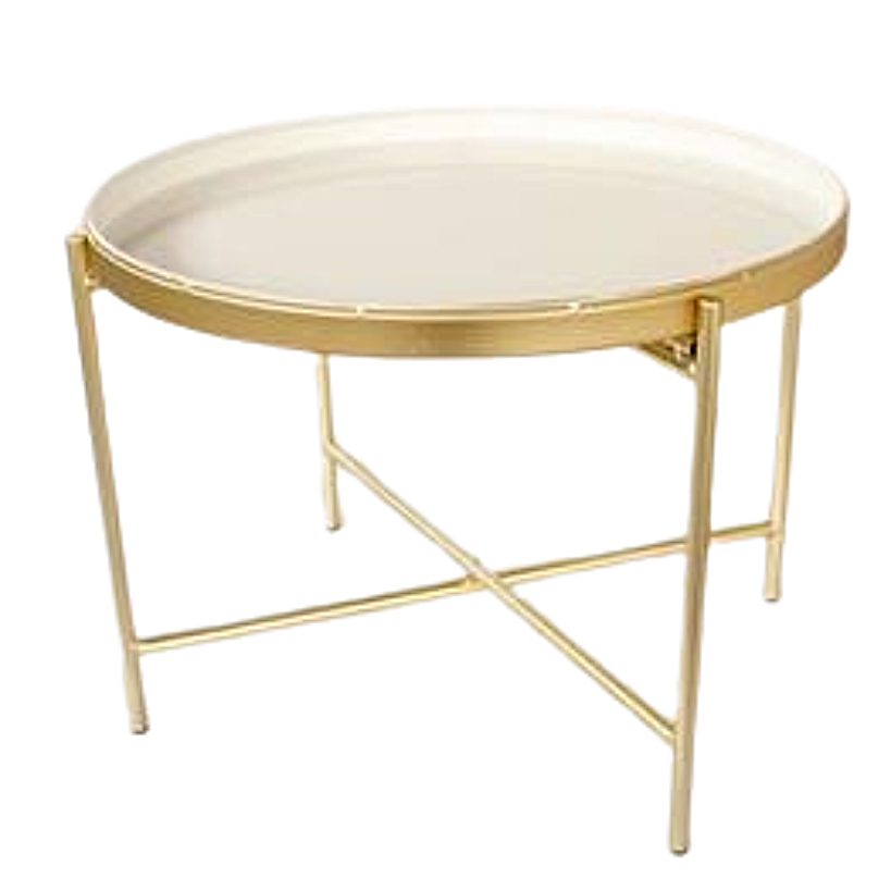 Side Table White and Gold