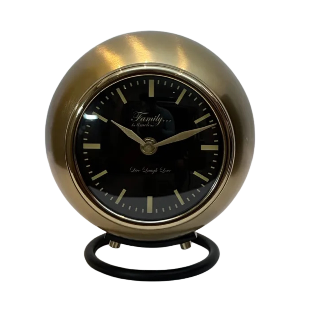 Clock In Black and Brass