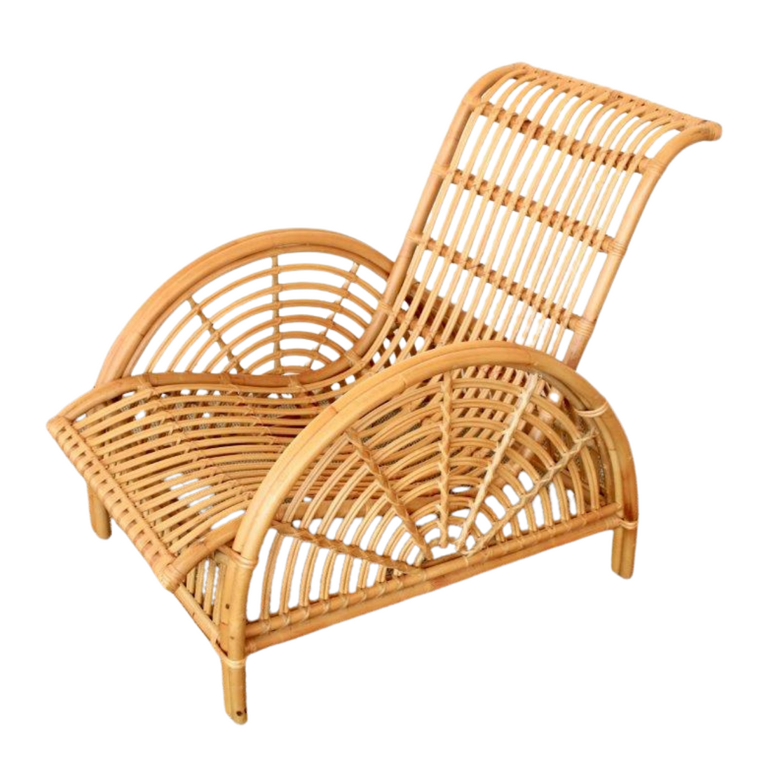 Cane Lounger Chair - Natural
