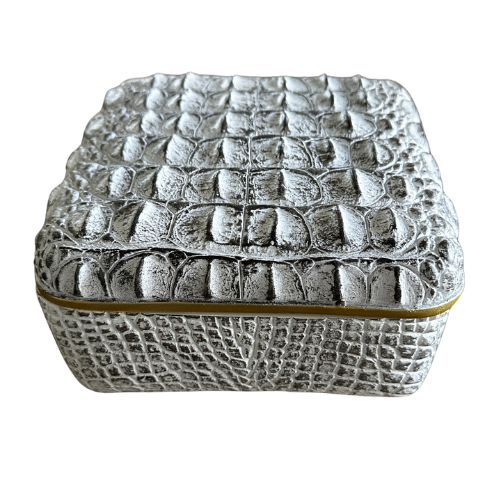 Decorative Box - Faux Crocodile Skin