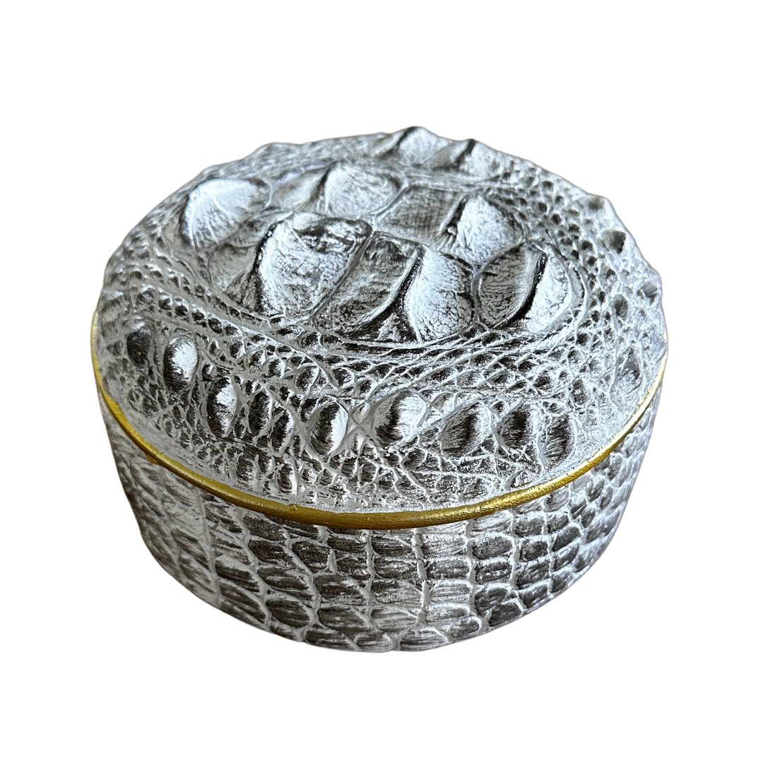 Decorative Box - Faux Crocodile Skin