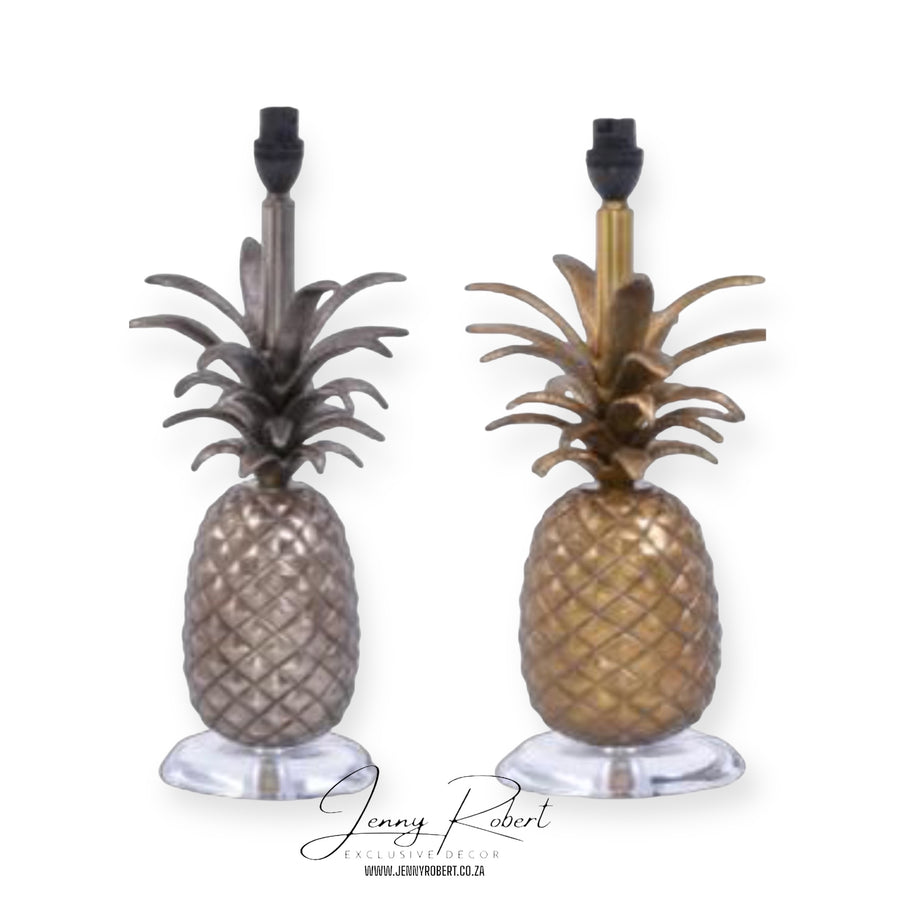 Pineapple Lamp Base on Perspex Stand (45cm)