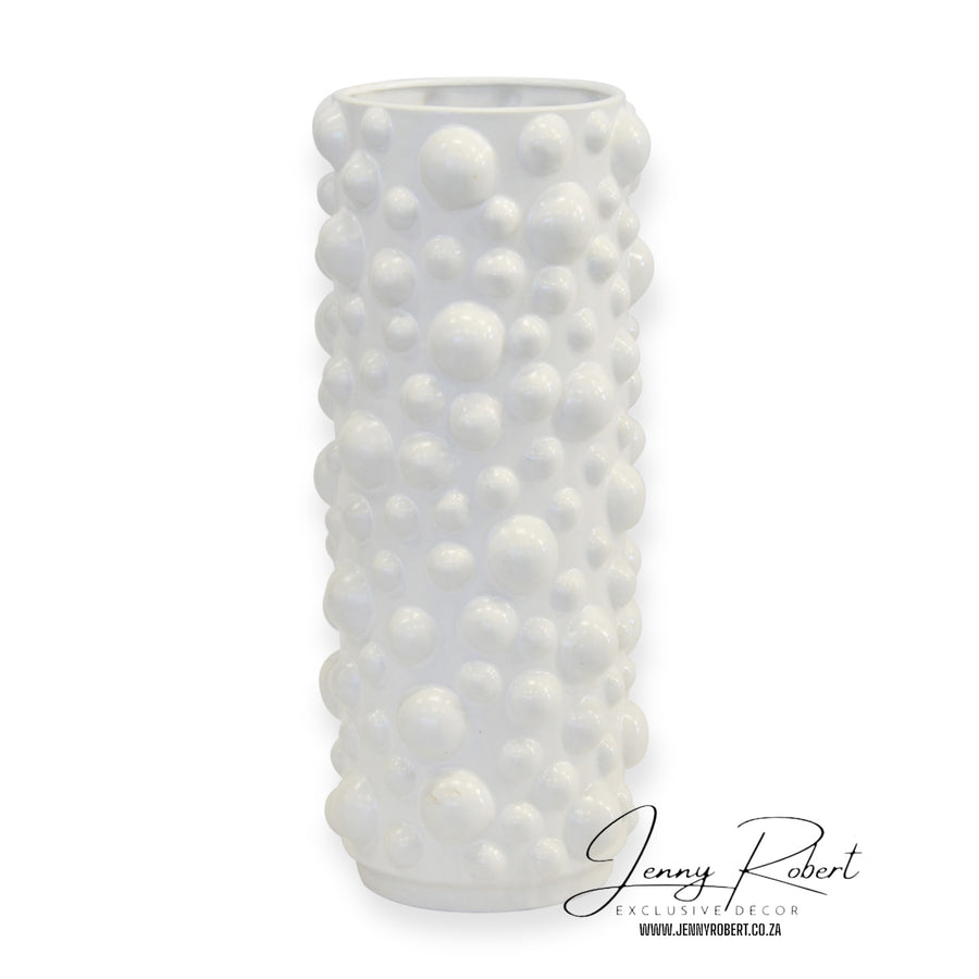 Ceramic Bubble Vase White