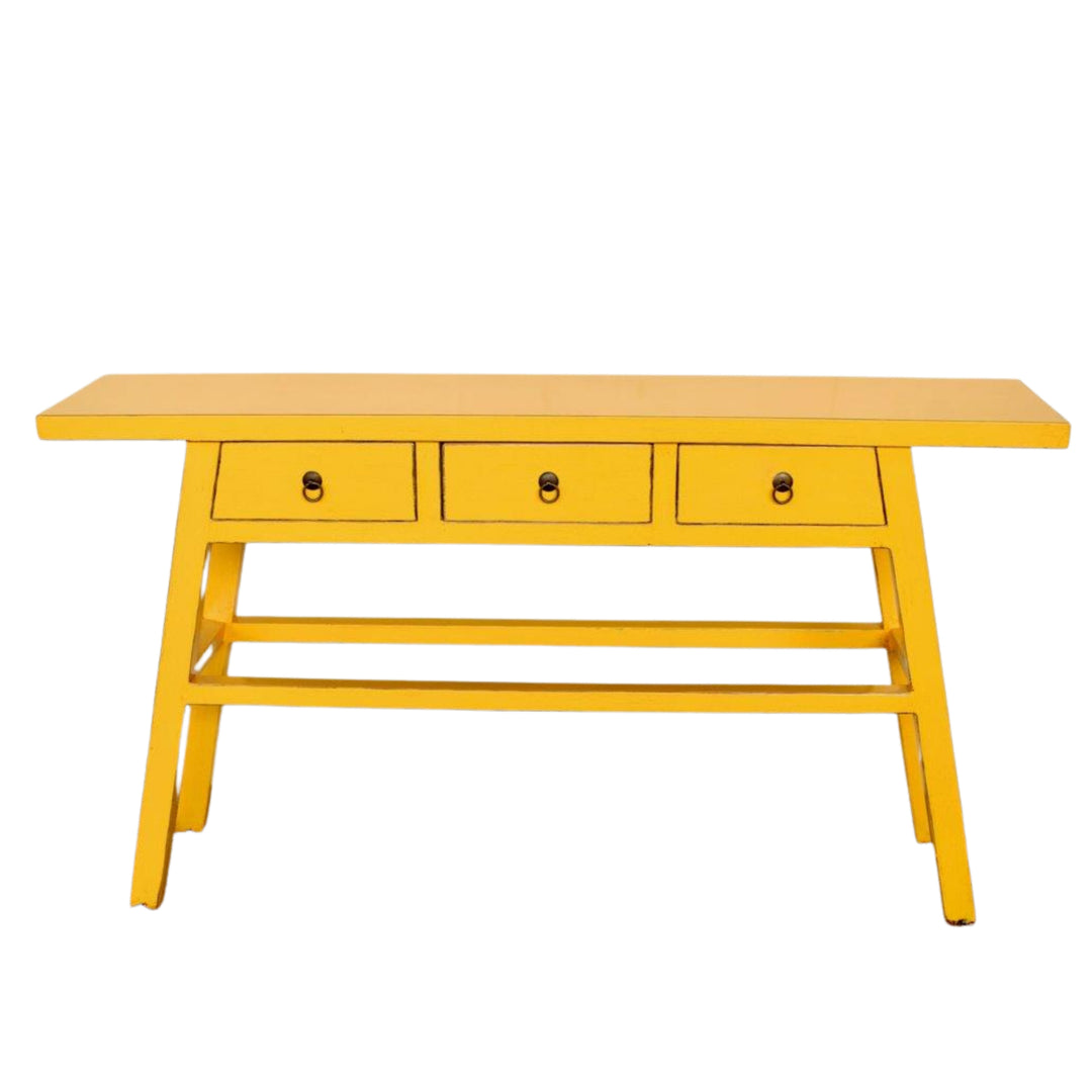Console Table Asian Style 3 Drawers