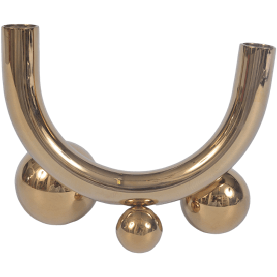 Candle Stick Contemporary  Metal Gold