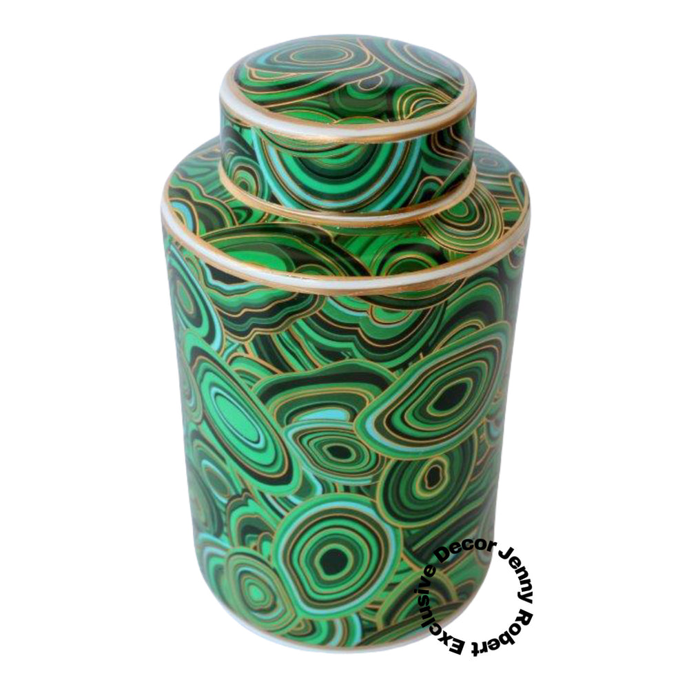 Jar Ceramic Agate Green (MED)