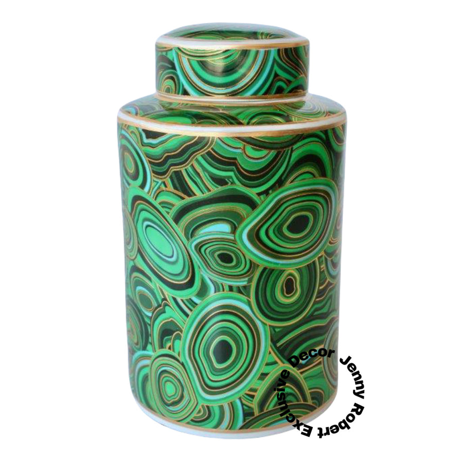 Jar Ceramic Agate Green (MED)