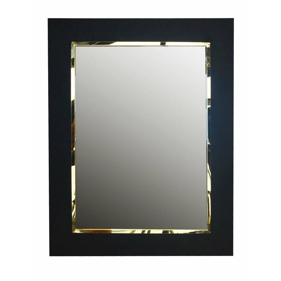Mirror Shagreen Rectangular Black and Gold