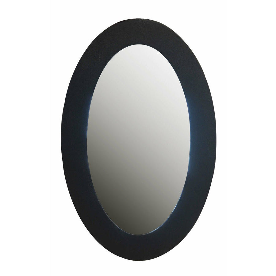Mirror Shagreen Oval Black