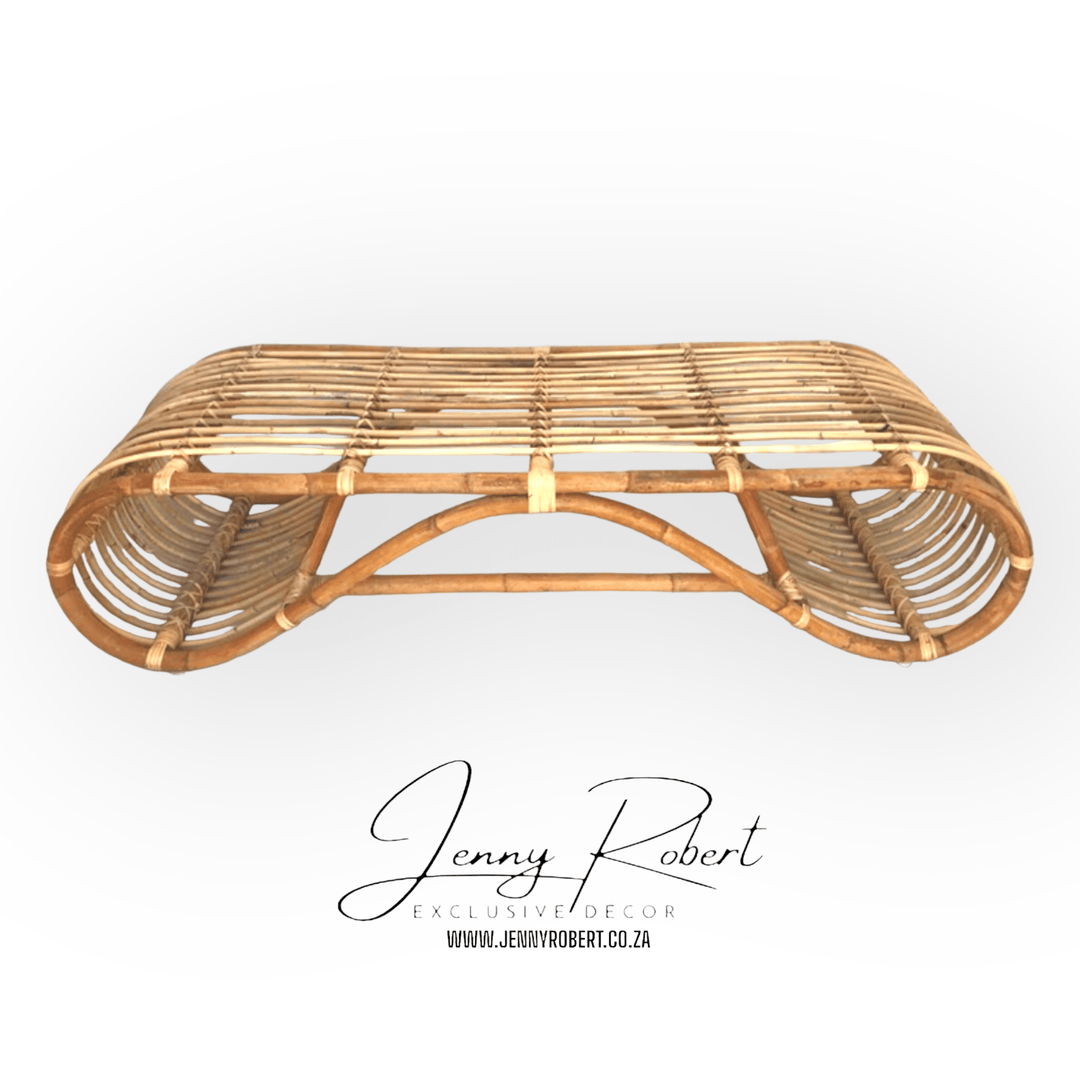 Bench Curved Rattan