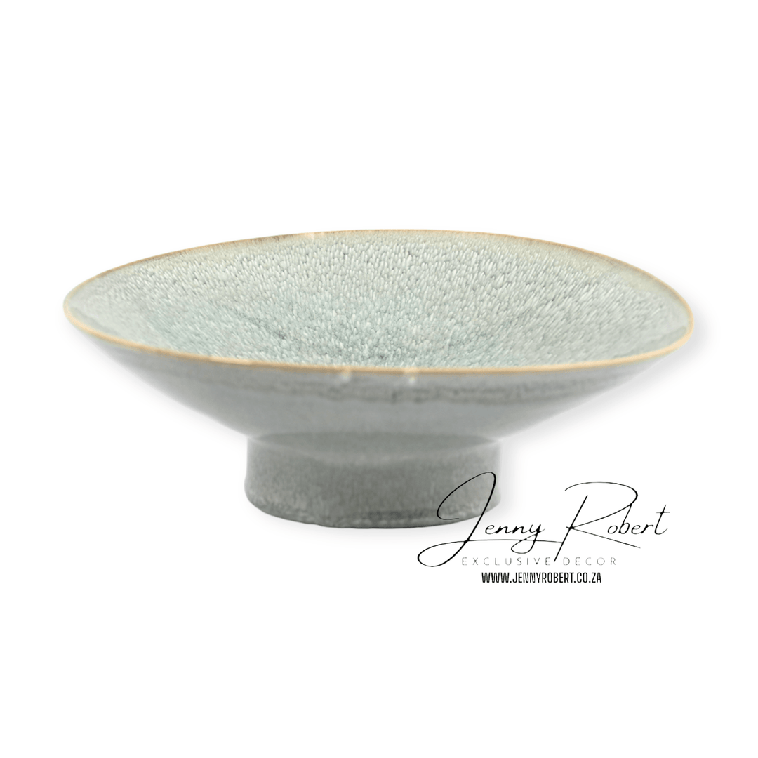 Ceramic Light Jade Bowl on Leg 25cm(D)