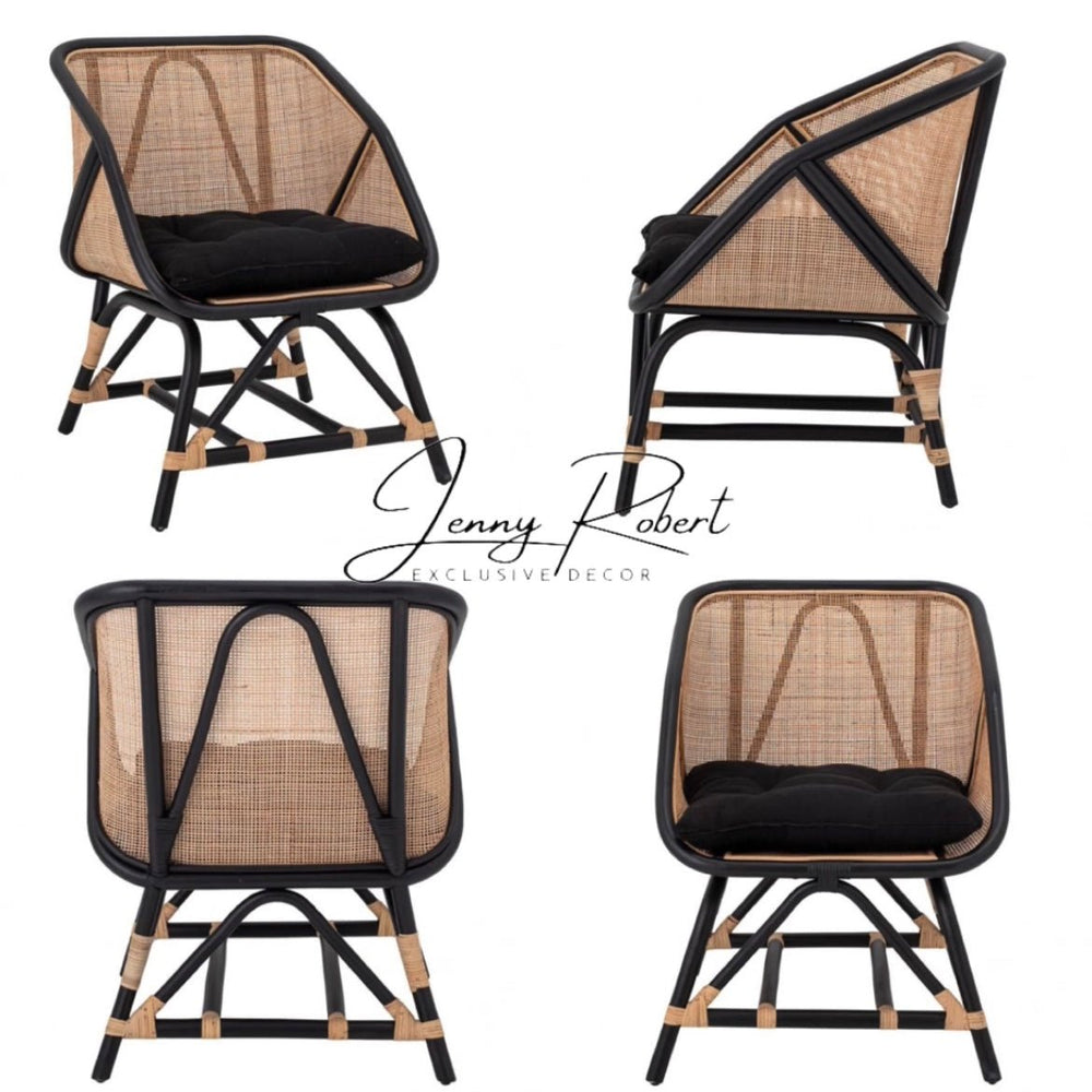 Chair Loue Rattan Natural and Black