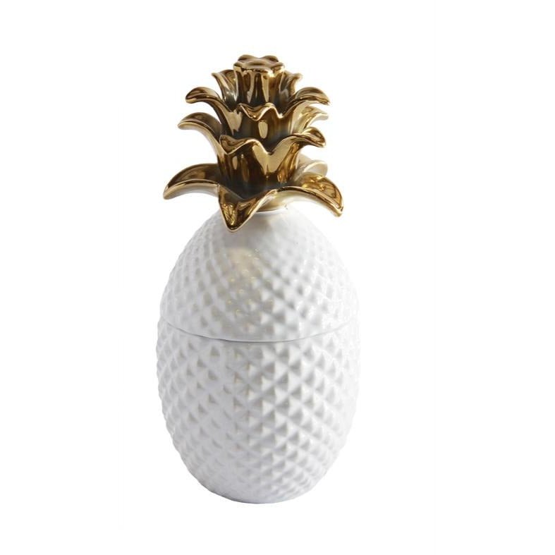 Jar Pineapple - Ceramic White