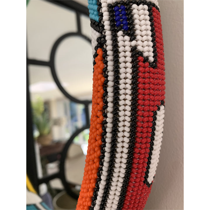 Mirror Traditional Beaded Round - Coloured