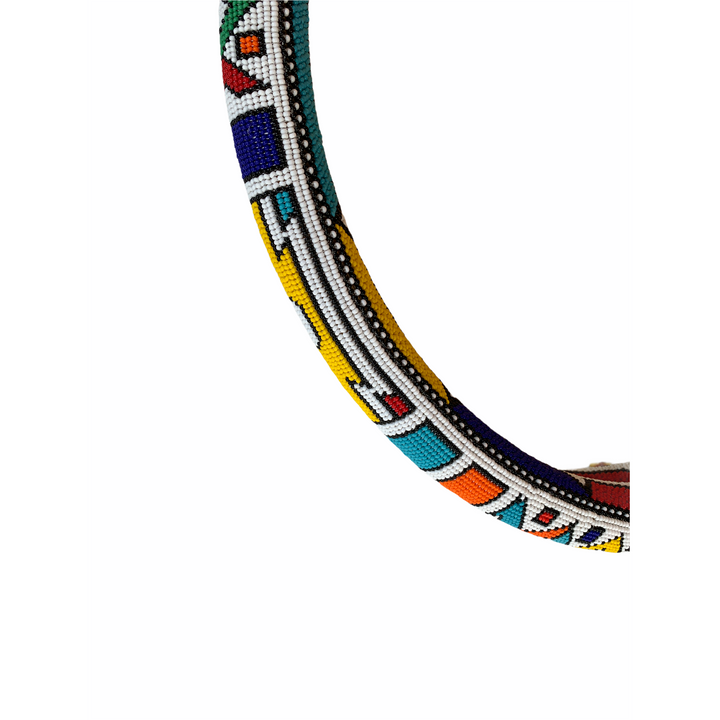 Mirror Traditional Beaded Round - Coloured