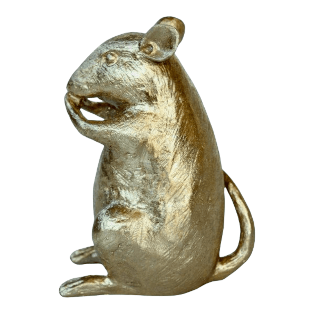 Gold Resin Mouse Objet