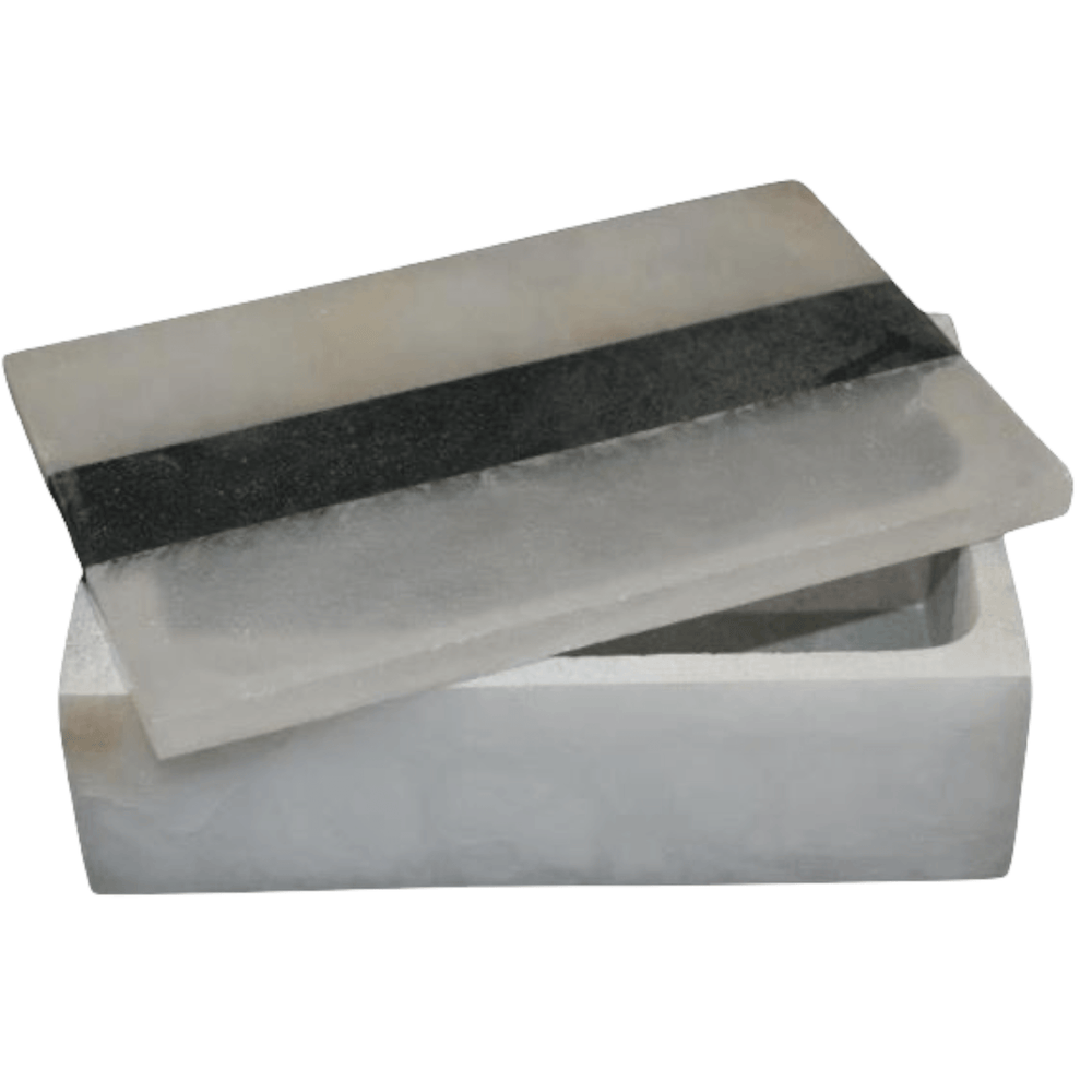 Box Graphite and White Alabaster and Soapstone (M)