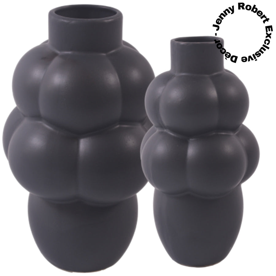 Vase Bulbous Black