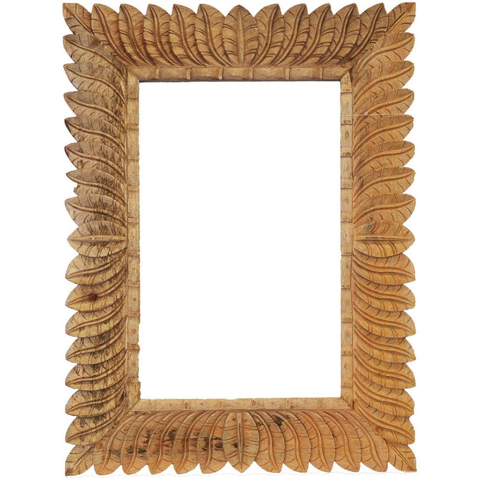 Frame Only - Raw Carved Palm Design (1.2m x 90cm) LRG