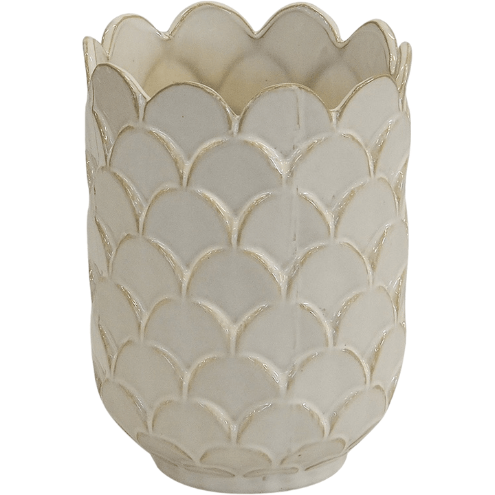 Vase Scallop White
