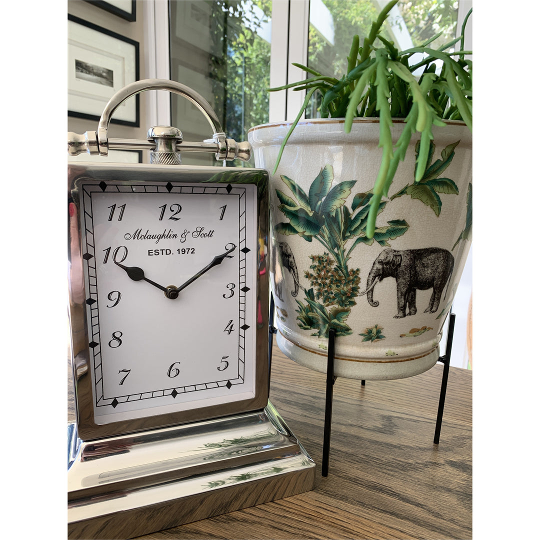 Clock Classic Standing - Silver (34cm)