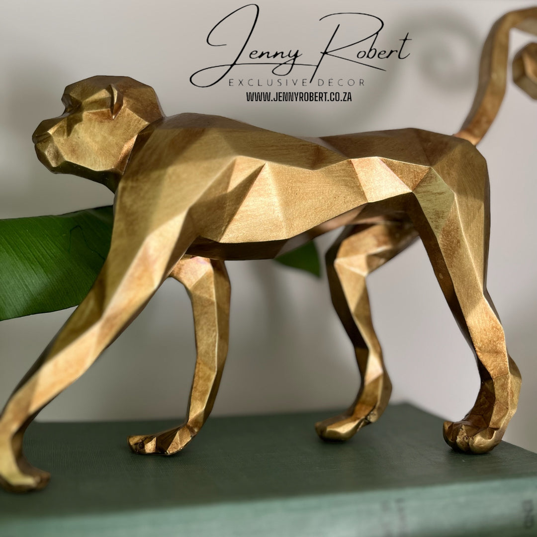 Monkey Faceted in Gold (MED)