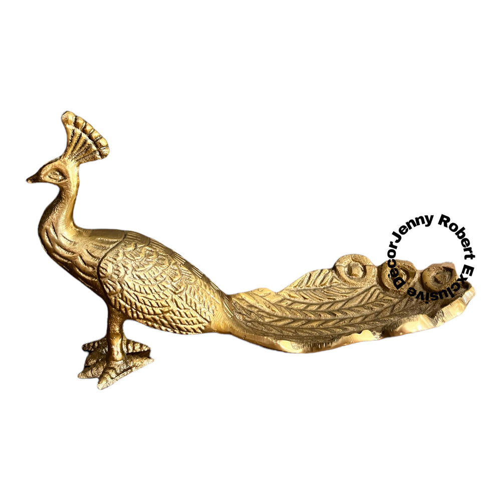 Peacock Objet D&rsquo;Art Brass