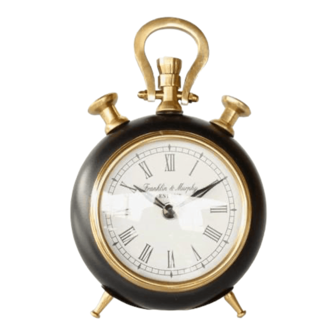Clock In Black and Brass (21cm)