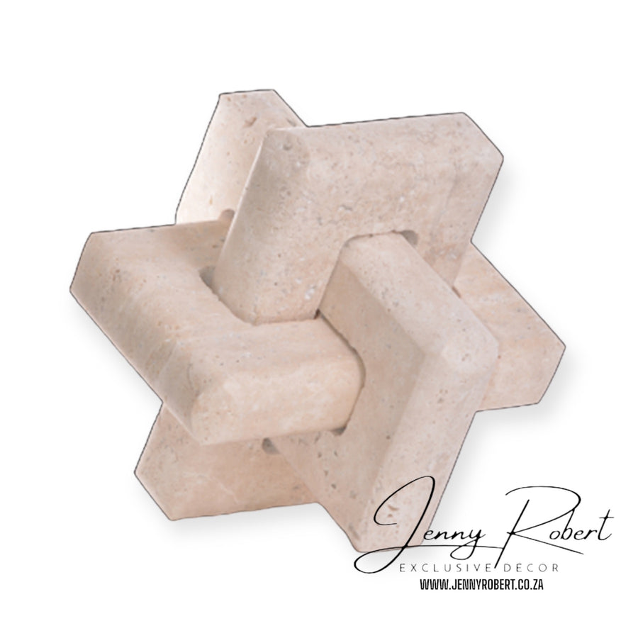 Stone Linked Paperweight Sculpture Objet