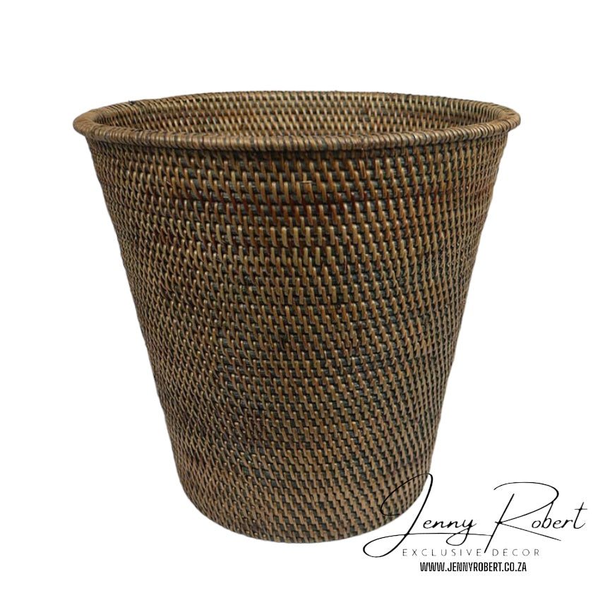 Rattan Wastepaper Basket (Oriental Brown)