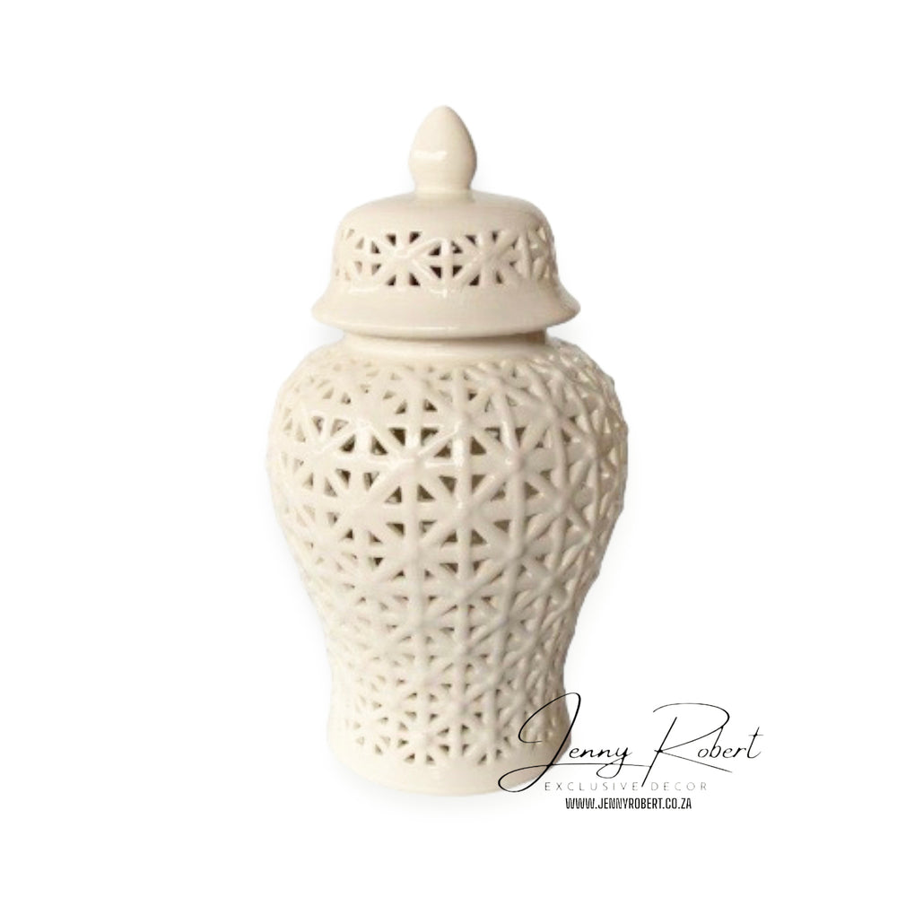 Ginger Jar Patterned Cut Out Off White