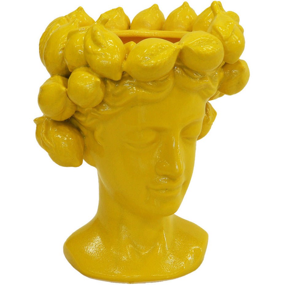 Ceramic Yellow David Lemon Planter (LRG)