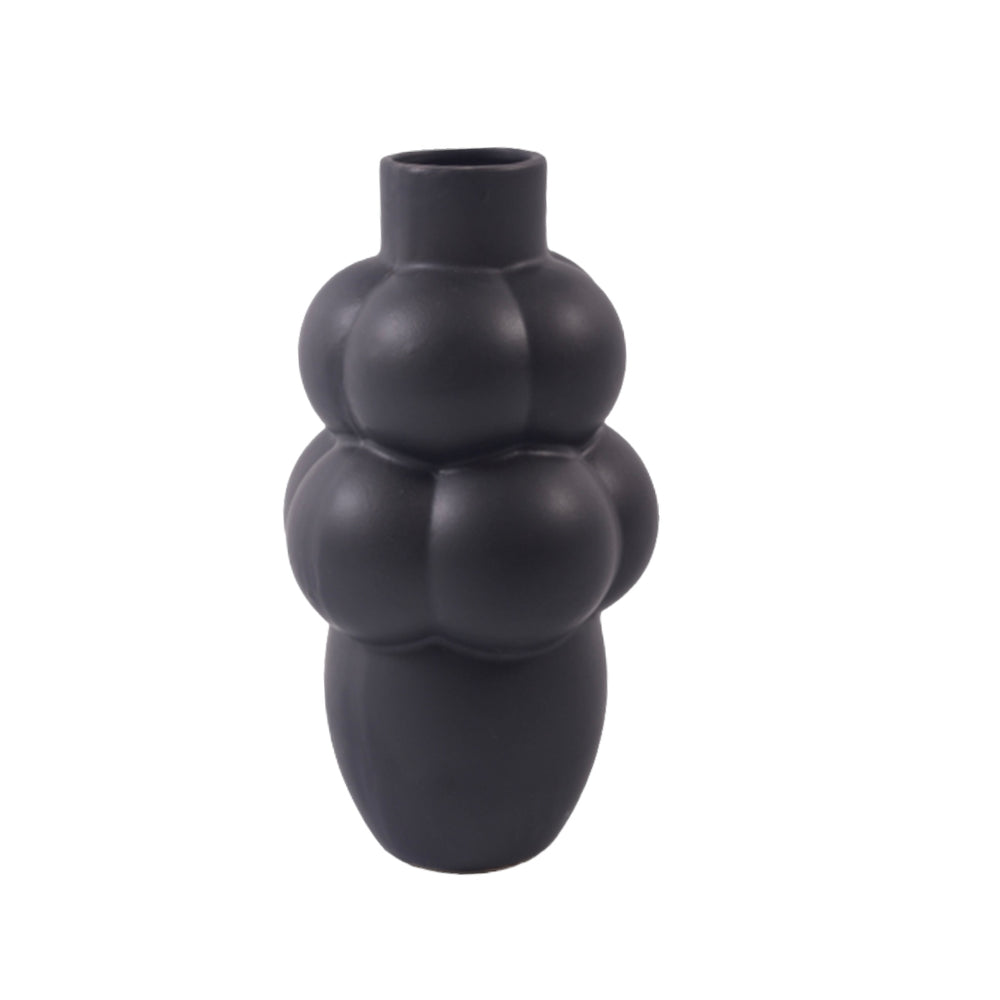 Vase Bulbous Black