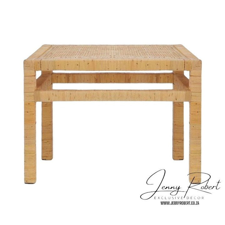 Rattan Bench / Side Table