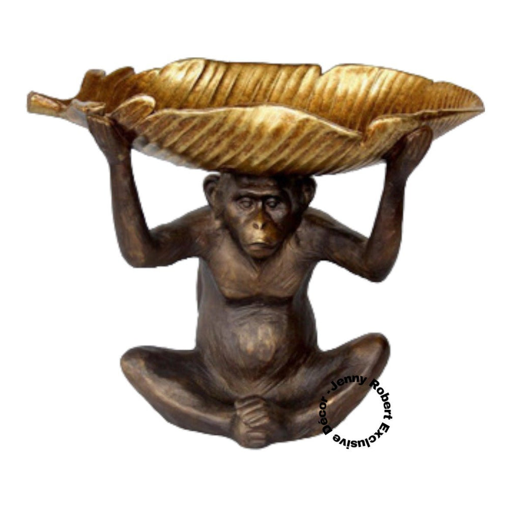 Monkey with Gold Leaf Tray