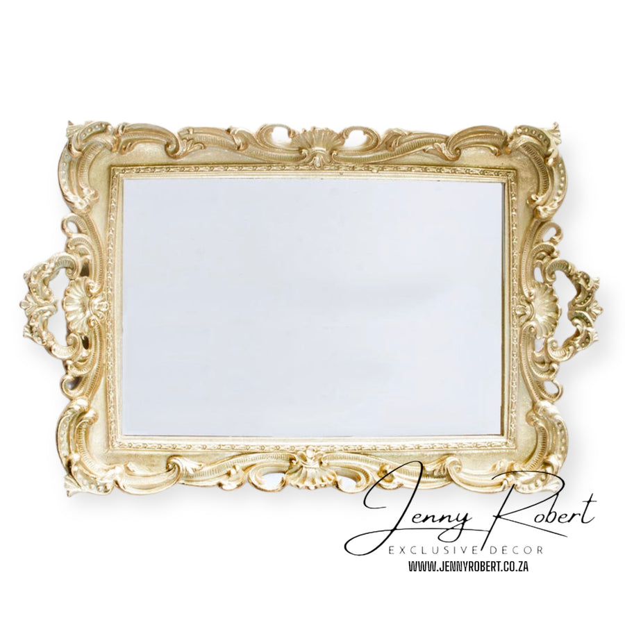 Mirrored Tray Gold French
