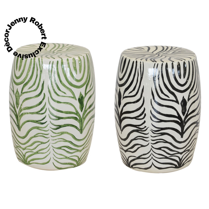 Stool Ceramic Zebra